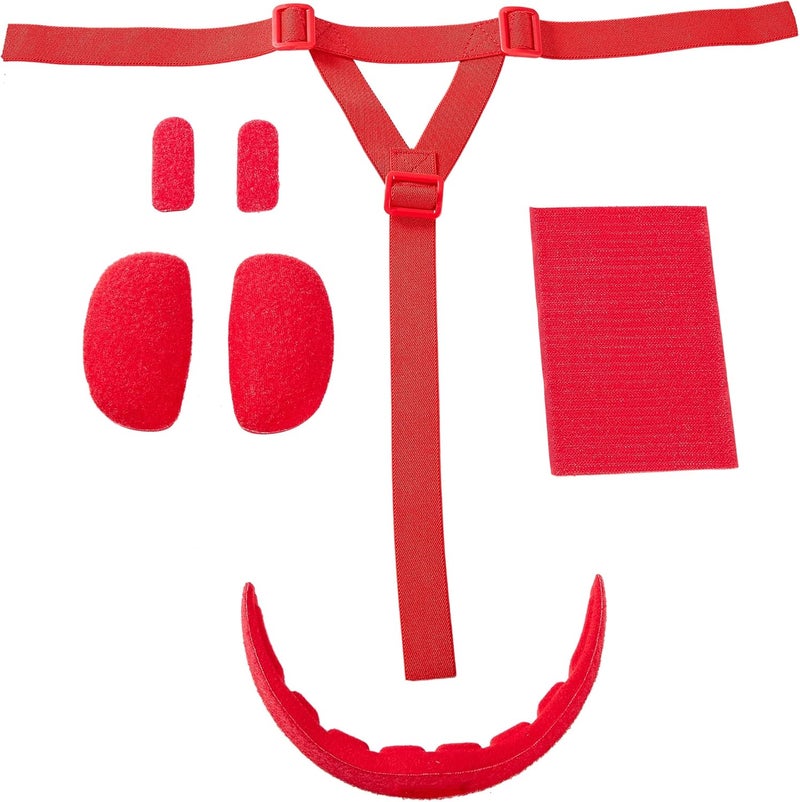 Yuyongshuai Softball Face Mask Defense Liner, Includes: 1 Forehead Pad, 2 Side Pads, 2 Chin Cups, 1 Ponytail Strap, 1 Large Super Glue Magic Hook - Image 1